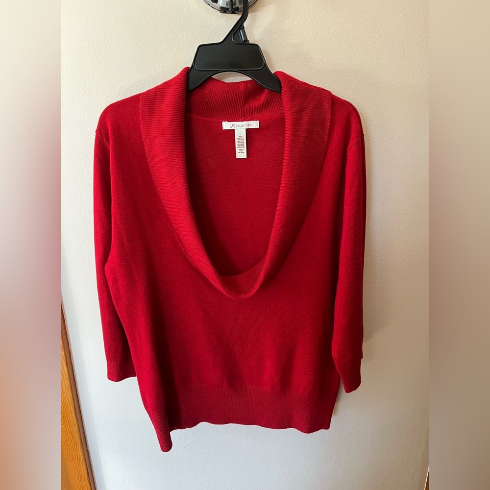 JM Collection red sweater